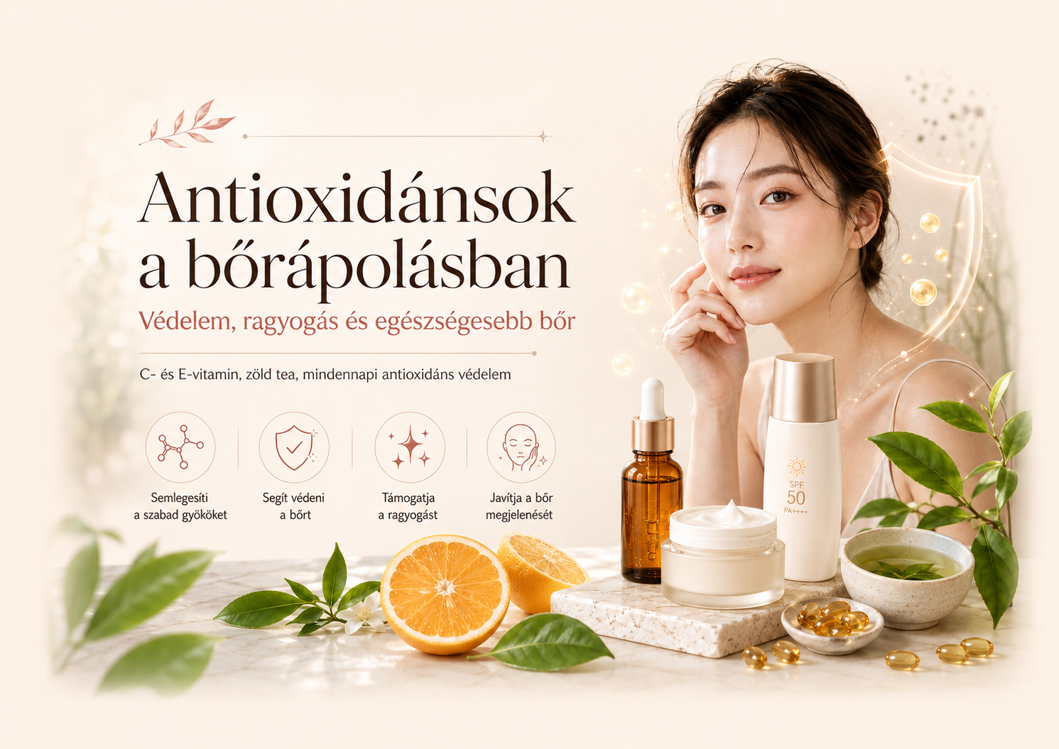 Antioxidánsok a bőrápolásban: mik ezek és mik az előnyeik?
