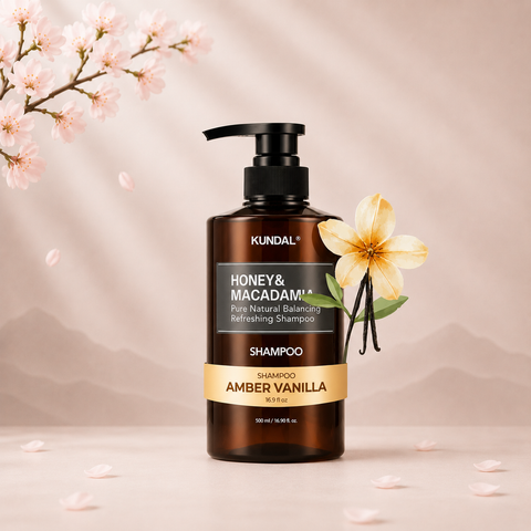 Kundal Honey & Macadamia Nature Shampoo Amber Vanilla – koreai sampon termékfotó