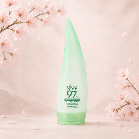 HOLIKA HOLIKA Aloe Natural Formula 97% Soothing Lotion - Arc és Test Lotion – koreai testápoló termékfotó