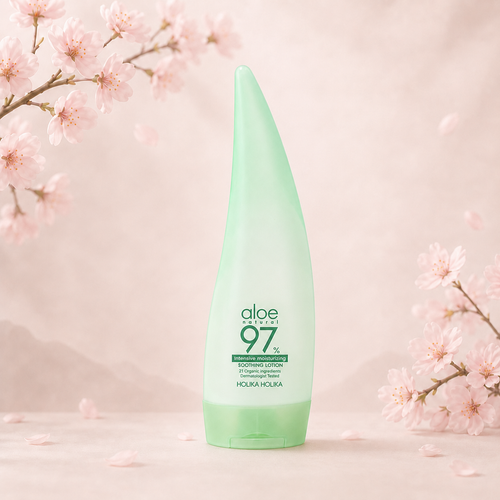 HOLIKA HOLIKA Aloe Natural Formula 97% Soothing Lotion - Arc és Test Lotion – koreai testápoló termékfotó