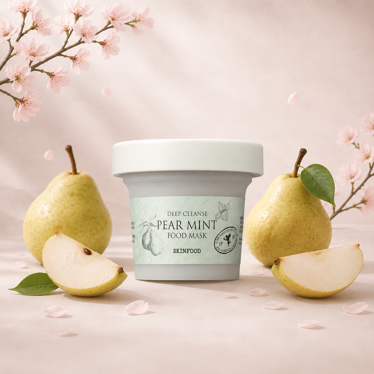 Skinfood Food Mask Pear Mint - pórustisztító agyagmaszk körte/menta – koreai maszk termékfotó