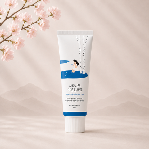 Round Lab Birch Juice Moisturizing Naptej – koreai fényvédő termékfotó