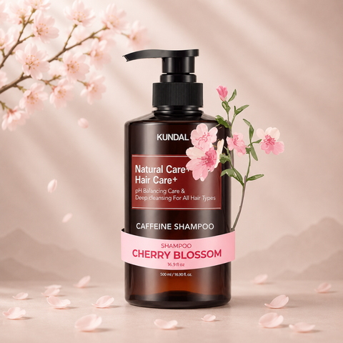 Kundal  Natural Caffeine Cherry Blossom fejbőrápoló sampon koffeinnel – koreai sampon termékfotó