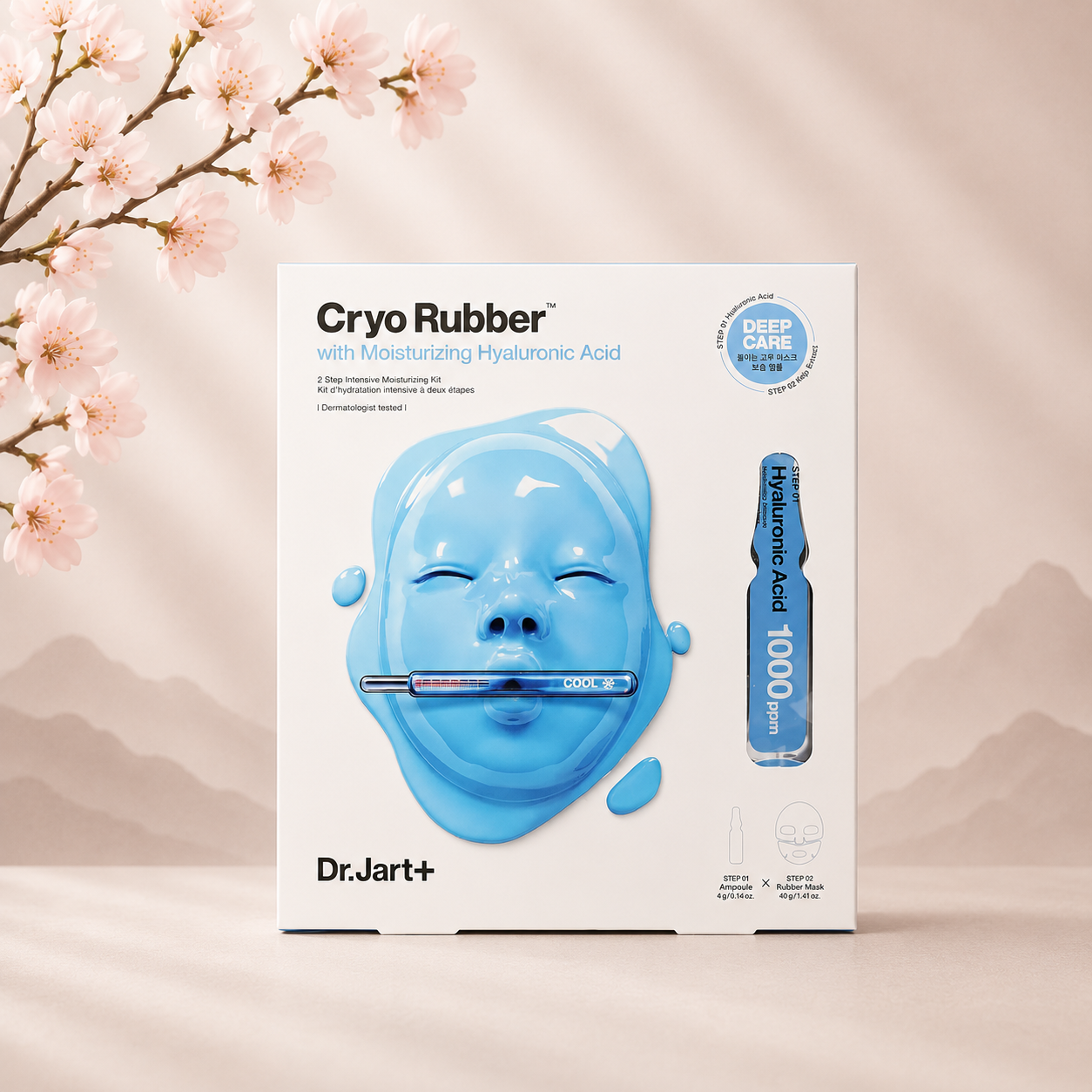 Dr.Jart+ – Cryo Rubber, Moisturizing Hyaluronic Acid Maszk, 4g + 40g