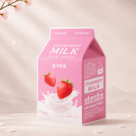 Apieu Strawberry Milk One-Pack fátyolmaszk – koreai maszk termékfotó