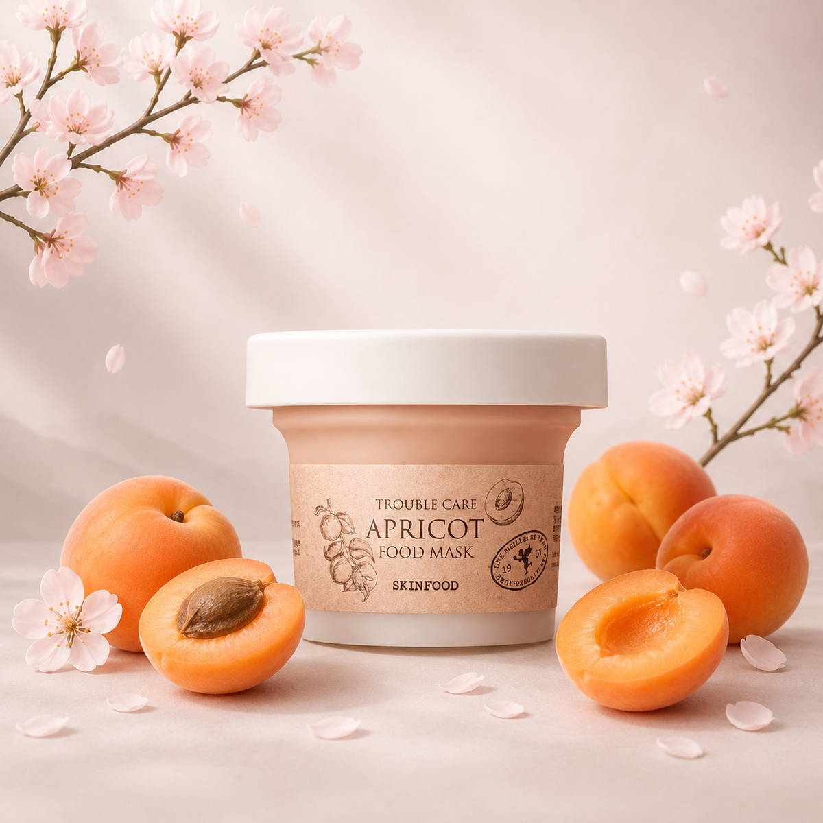 Skinfood Apricot Food Mask - tisztító és bőrnyugtató arcmaszk sárgabarack illatú – koreai maszk termékfotó