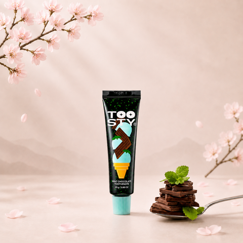 Toosty Mint Chocolate Fogkrém - Mentáscsoki ízesítésű - utazó méret – koreai fogkrém termékfotó
