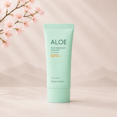 Holika Holika Aloe Cica Vízálló Naptej SPF50+ PA++++ – koreai fényvédő termékfotó