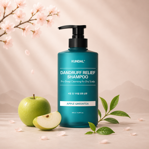 Kundal Dandruff Relief Shampoo Apple Green Tea - alma, zöldtea korpásodás elleni sampon – koreai sampon termékfotó